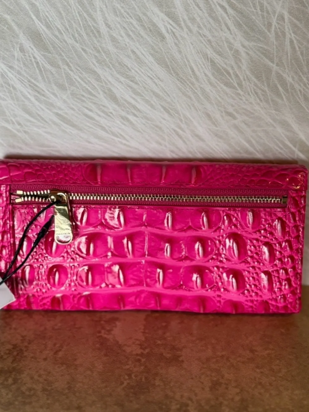 BRAHMIN Cordelia Wallet Pink Affection Melbourne Ombre genuine Leather NWT Firm - Picture 10 of 12